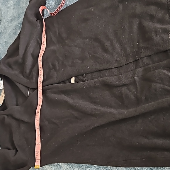 Sweet Romeo, NWT, Cardigan w/Smily Face on Back. Medium, Black and Beige - Picture 8 of 10